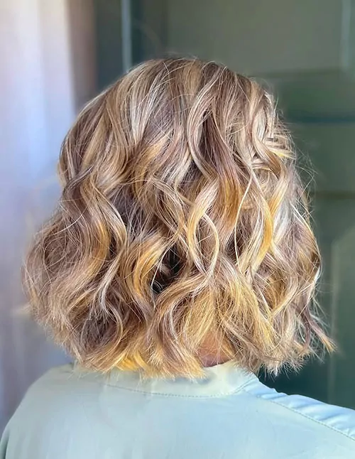 Braided Highlighted Lob With Soft Waves