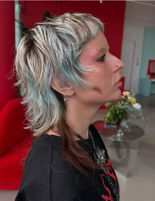 Cropped Mullet with Soft Layers