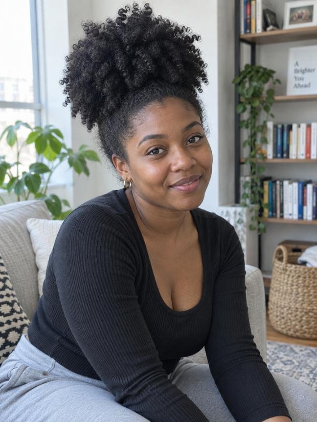 High Curly Puff for Natural Volume