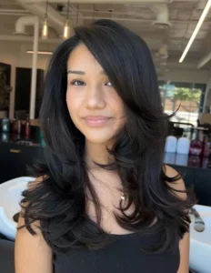 Medium Layered Haircut With Side Part