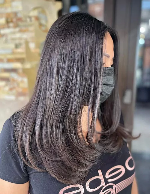 Medium-Length Straight Layers with a Soft Blended Finish