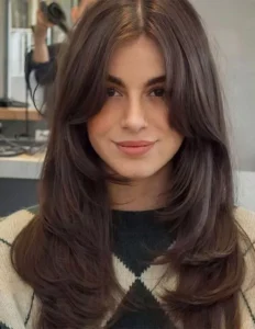 Medium Straight Hair With Face-Framing Layers