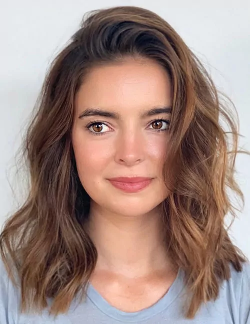 Mid-Length Textured Waves with a Natural Finish