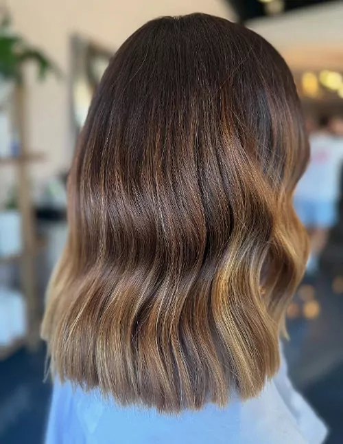 Ombre Wavy Lob With Gradual Color