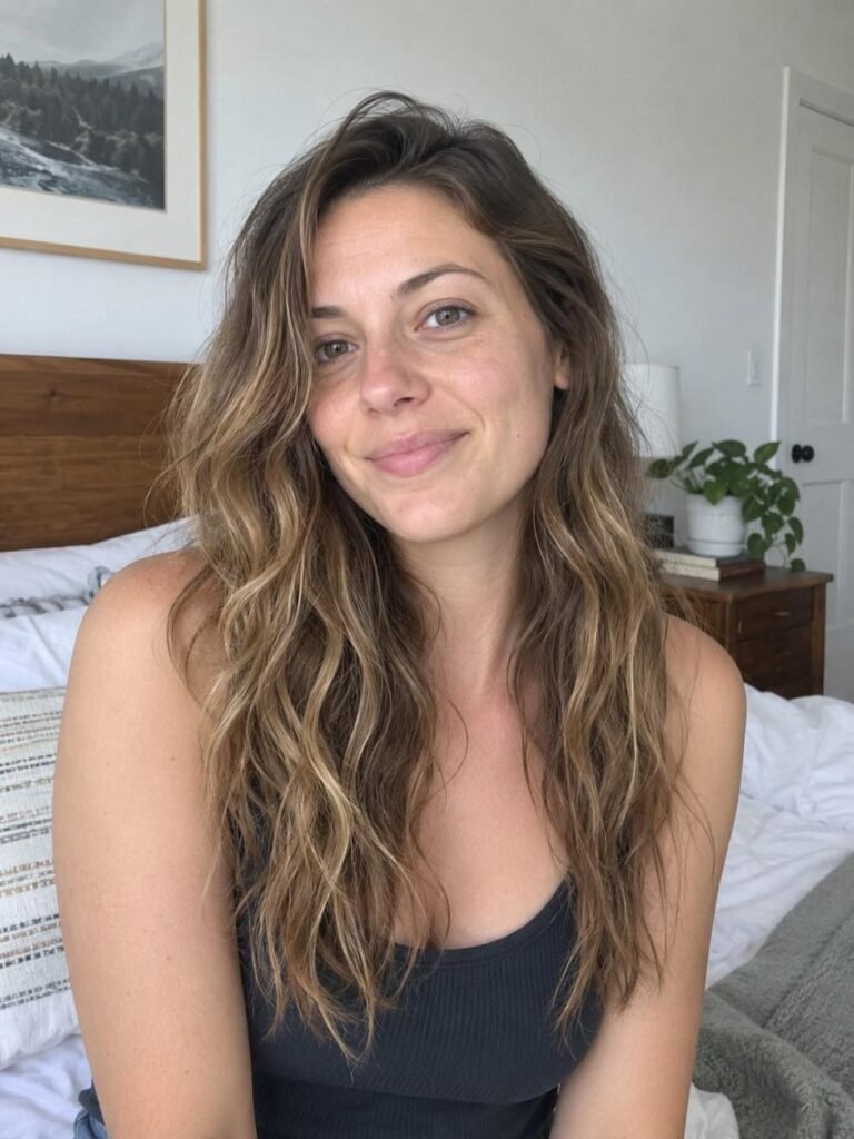 Relaxed Beach Waves with Curly Texture
