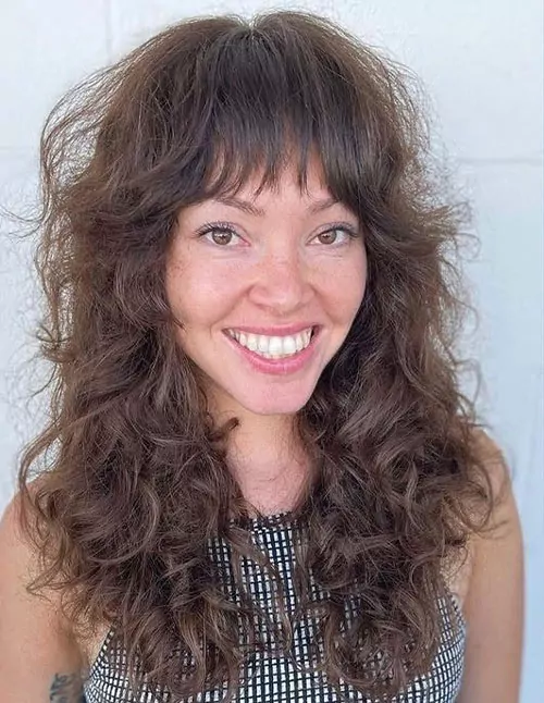 Retro Micro-Shag with Bold Blunt Fringe