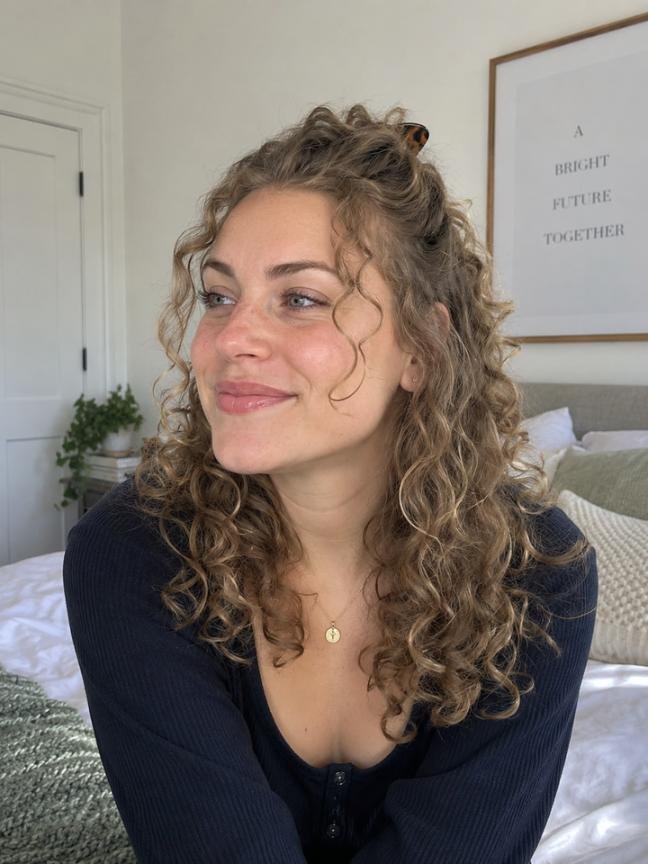 Romantic Half-Up Curly Hairstyle
