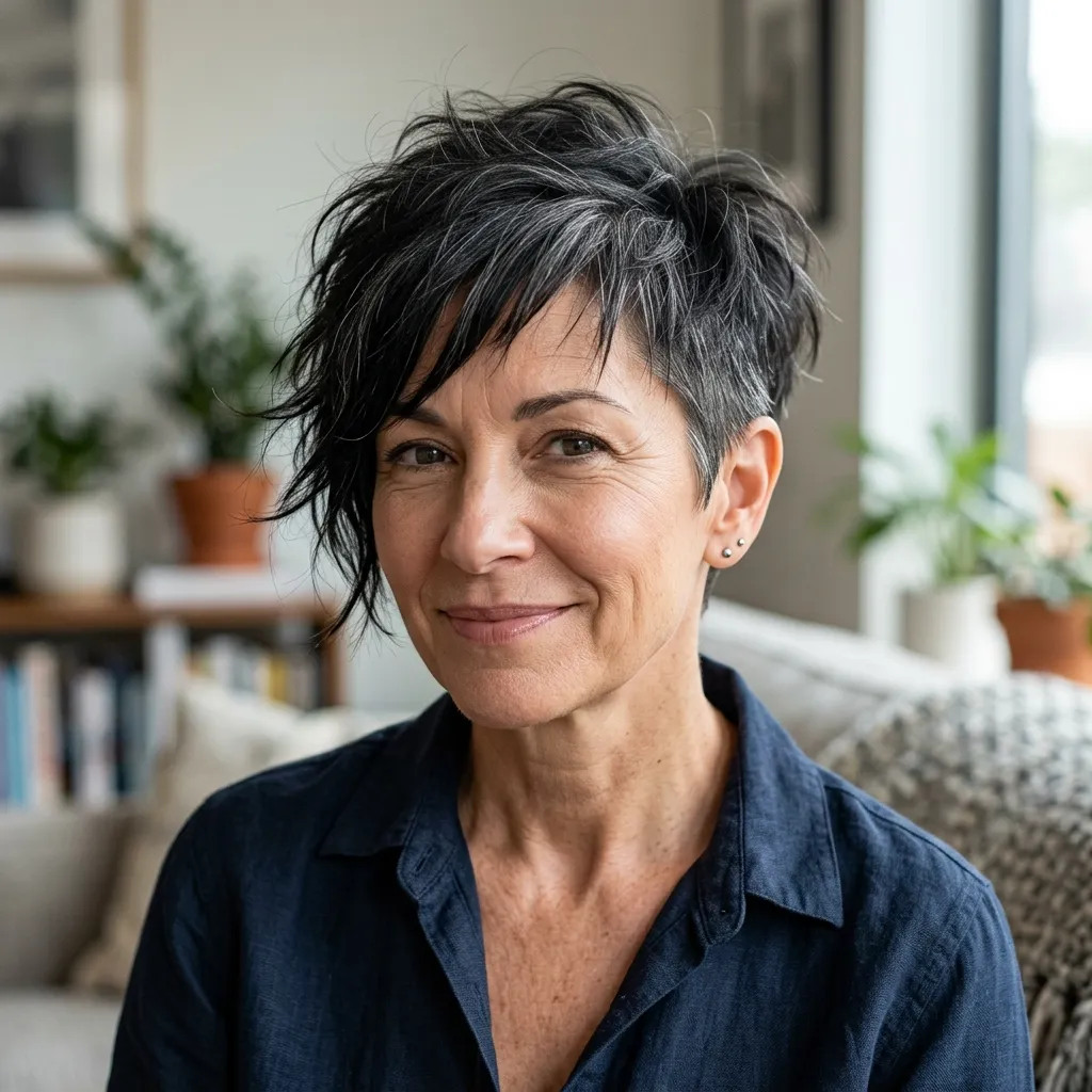 Asymmetrical Messy Pixie