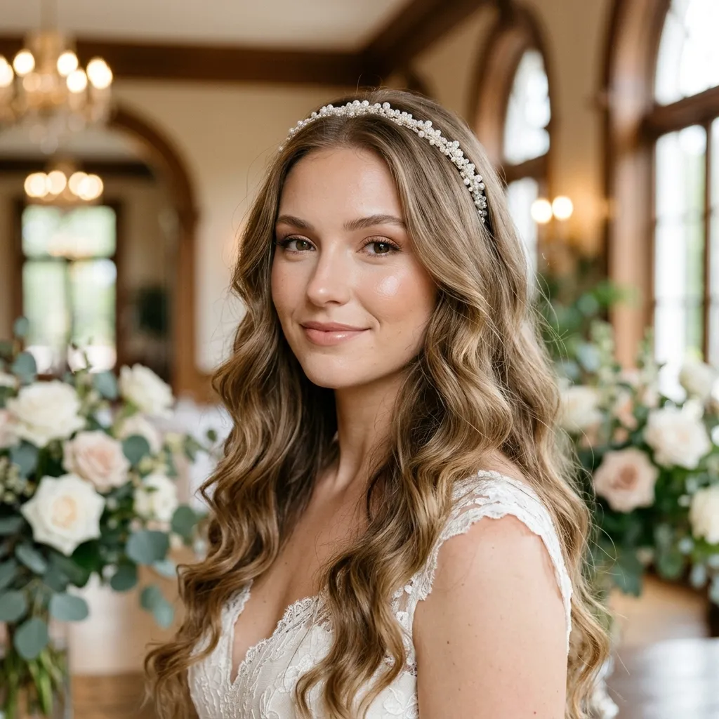 Pearl Headband With Soft Bridal Waves