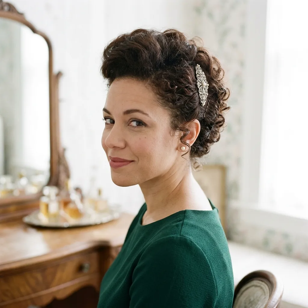 Teased Bouffant Updo