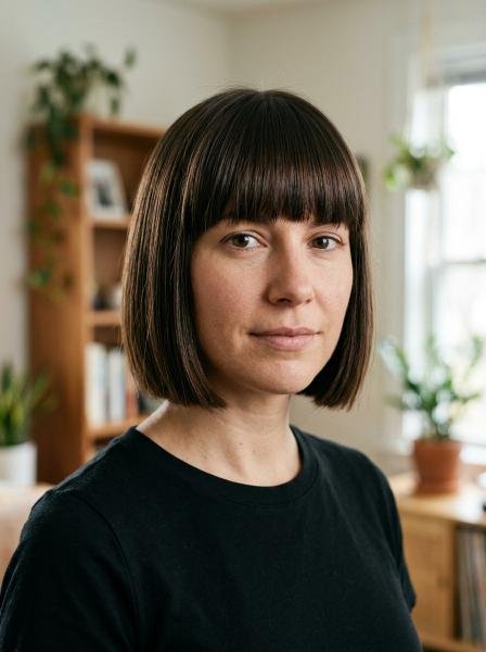 Blunt Bob With Blunt Bangs