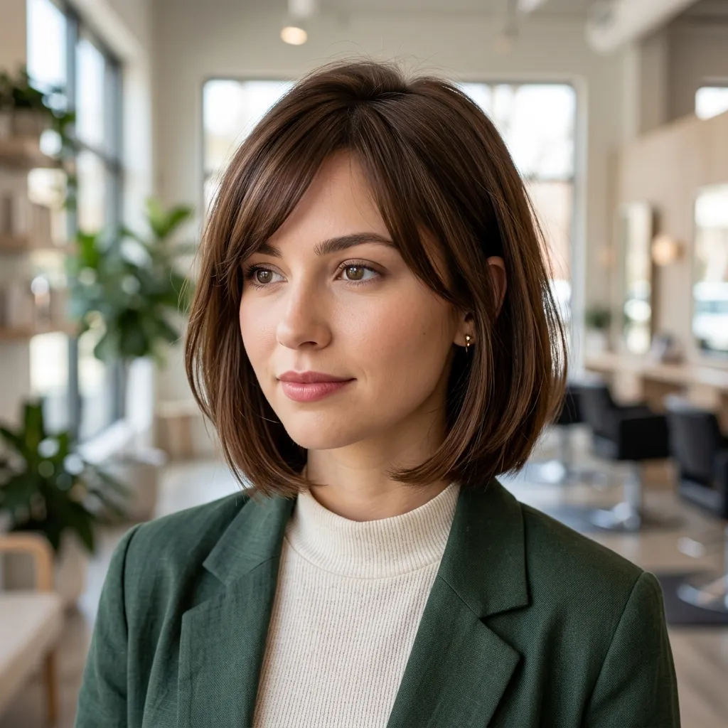 Bob with Side-Swept Bangs