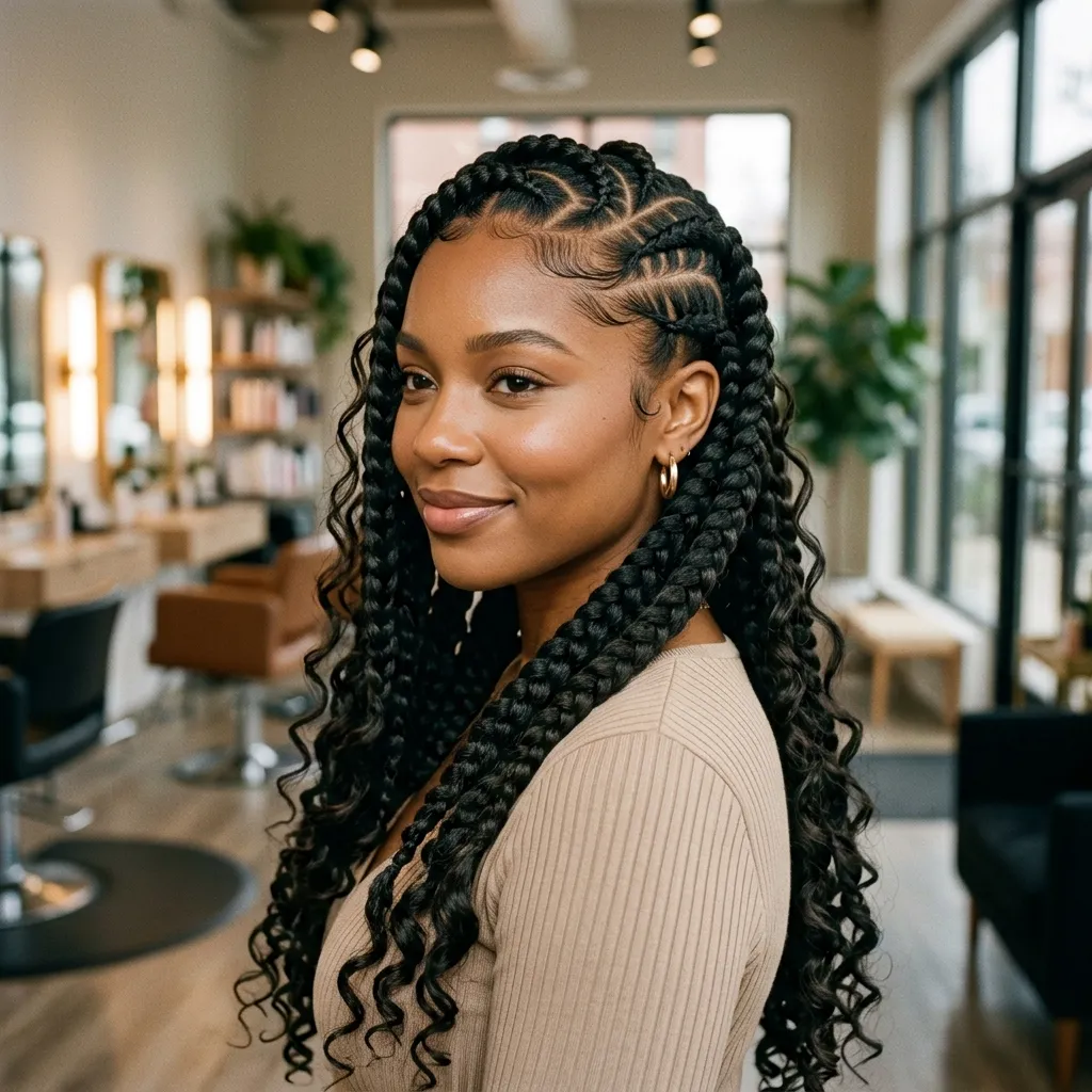 Goddess Braids hairstyle for young women