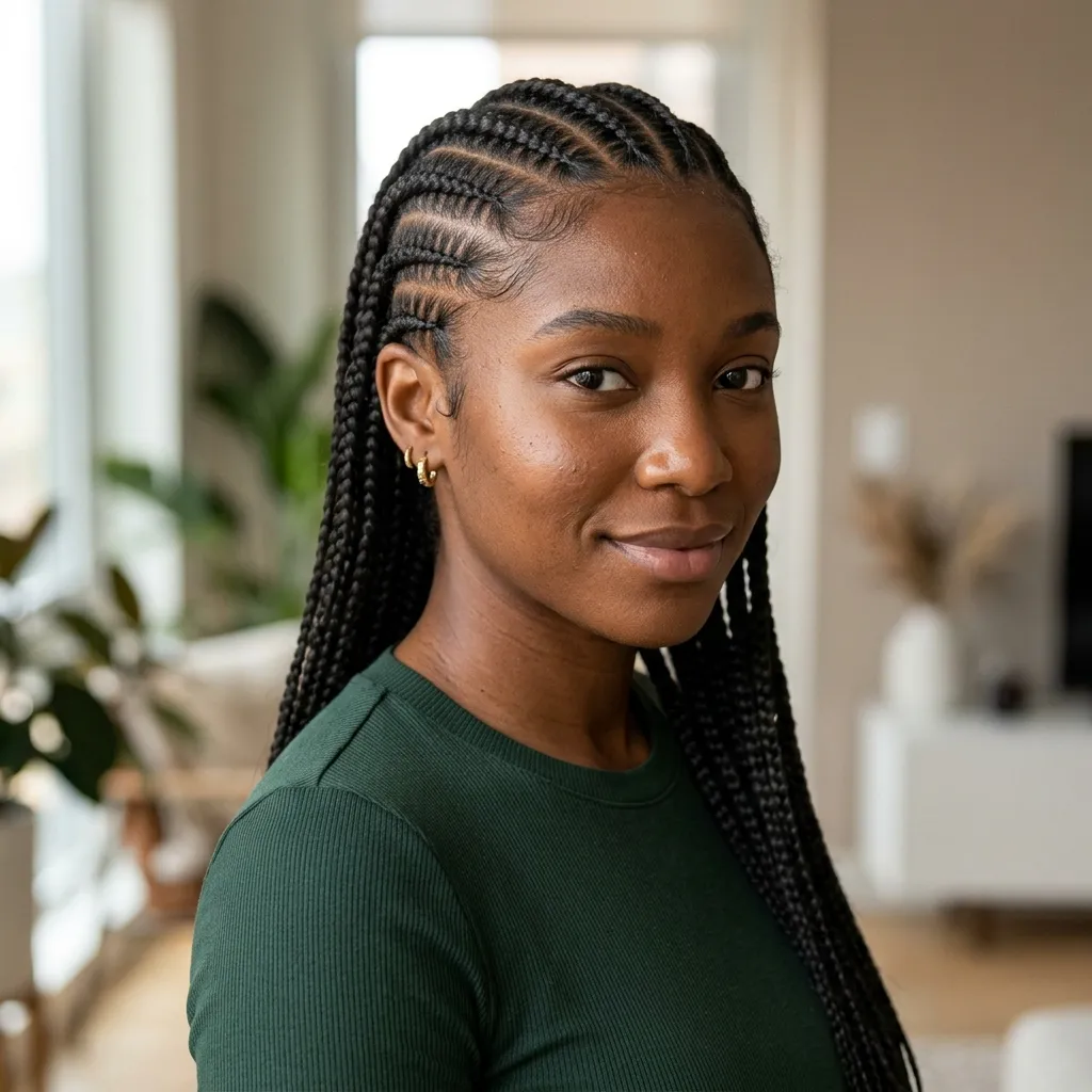 Cornrows hairstyle for young women