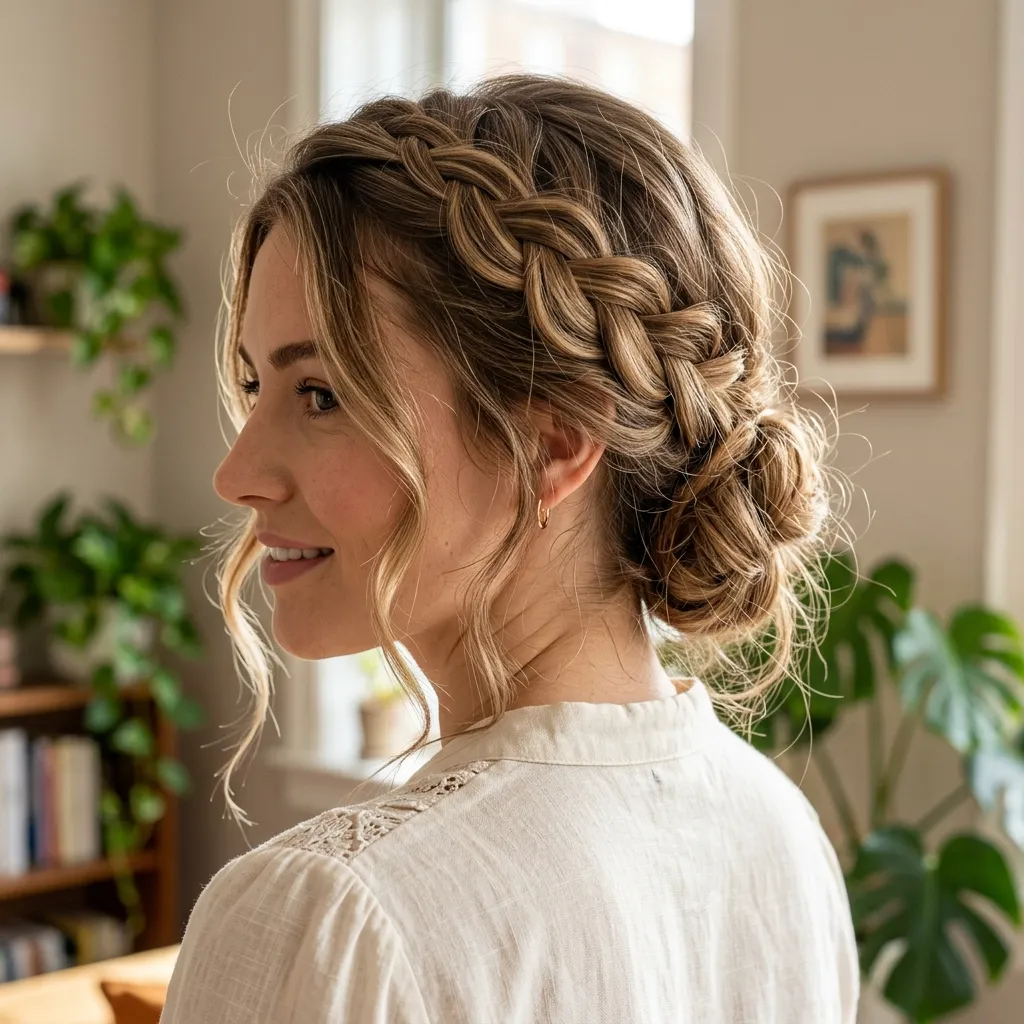 Waterfall Braid Updo