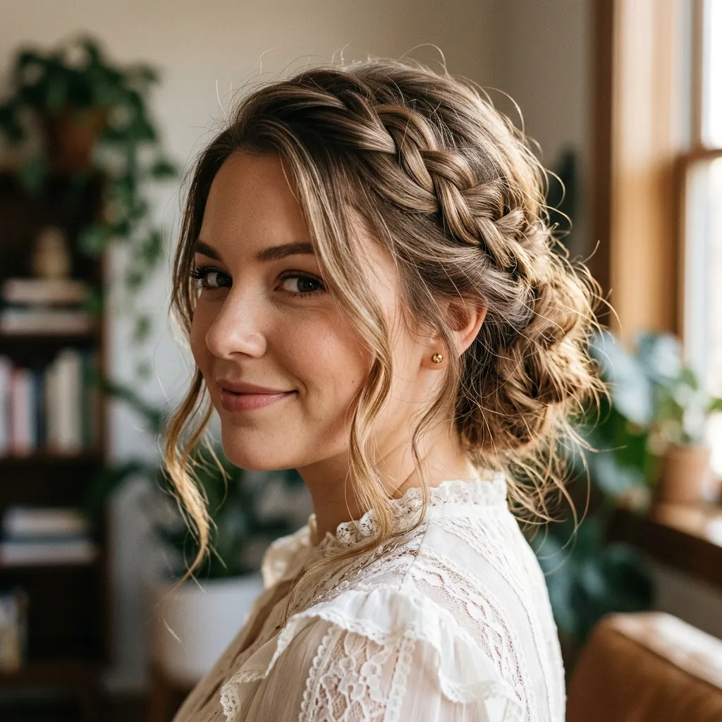 Waterfall Braid Updo