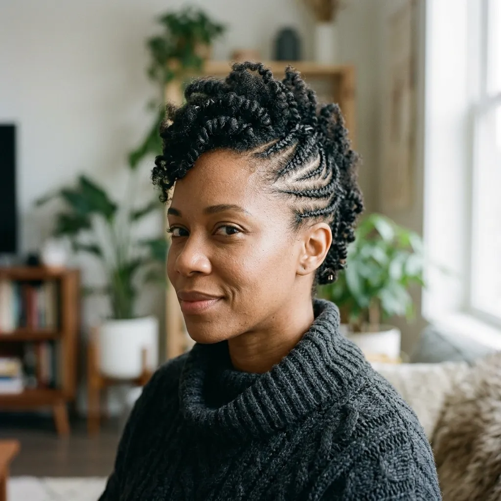 Braided Faux-Hawk