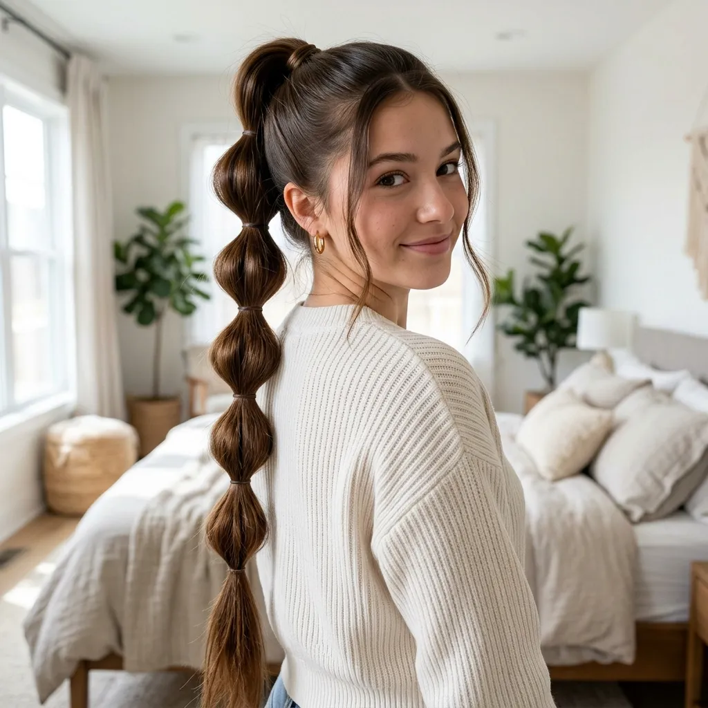 Bubble Braid hairstyle for young women