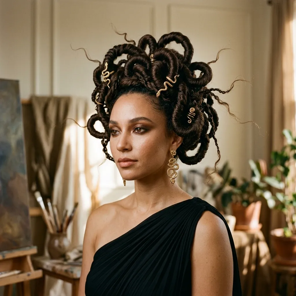 Sculptural Coiled Updo