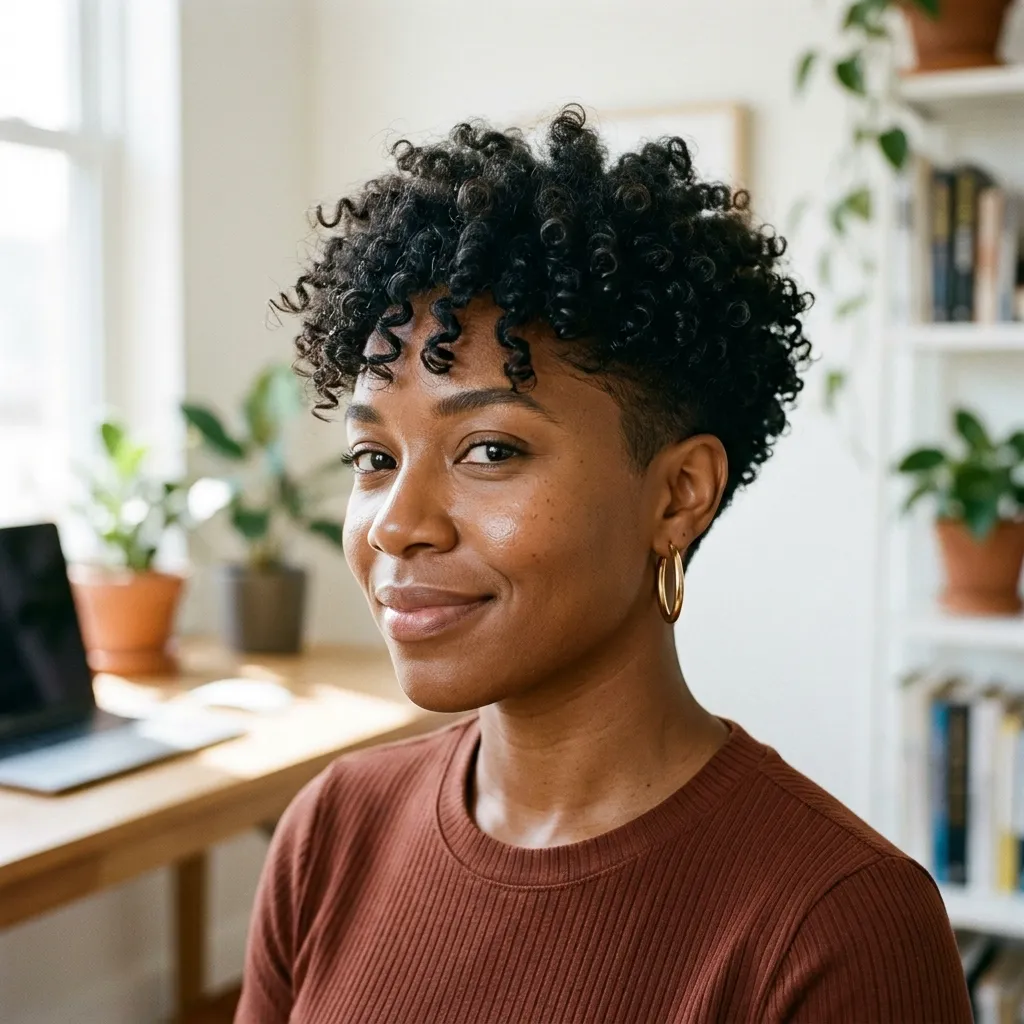 Curly Fringe With a Taper