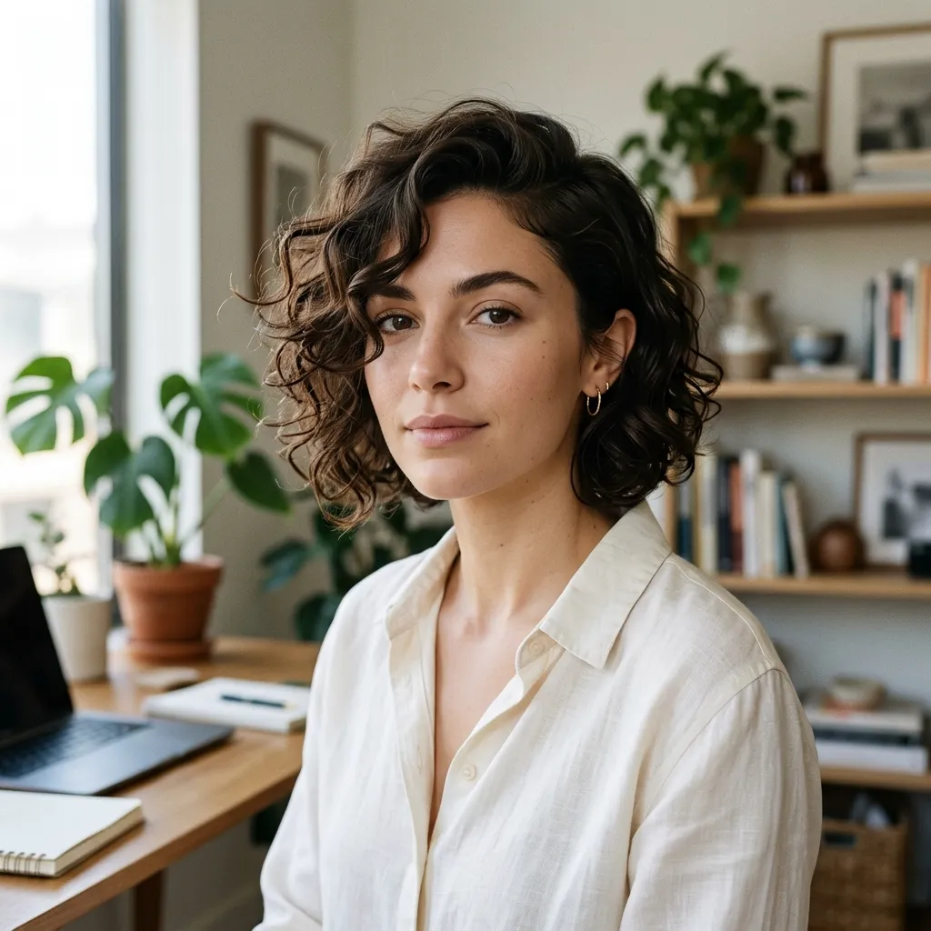Deep-Side-Part Air-Dry Curls