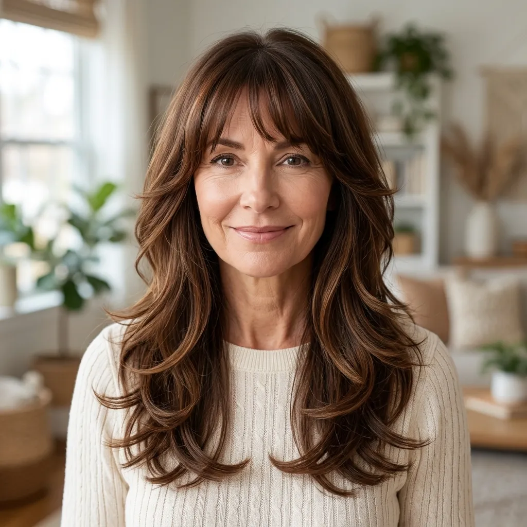 Long Feathered Layers with a Wispy Fringe