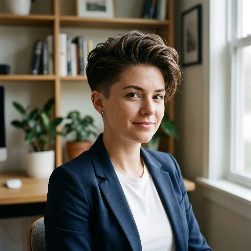 Pixie with Tapered Sides and Long Top