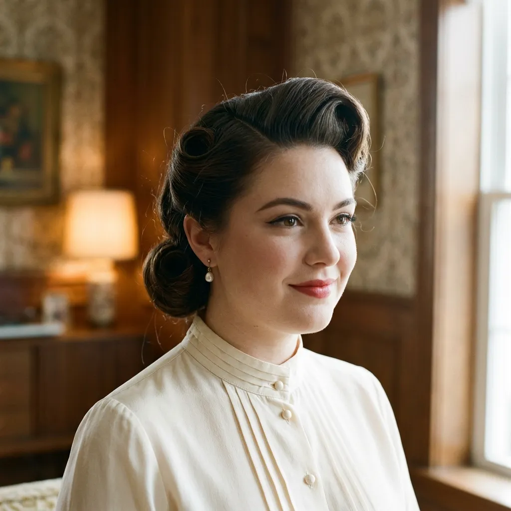 Vintage Rolled Updo