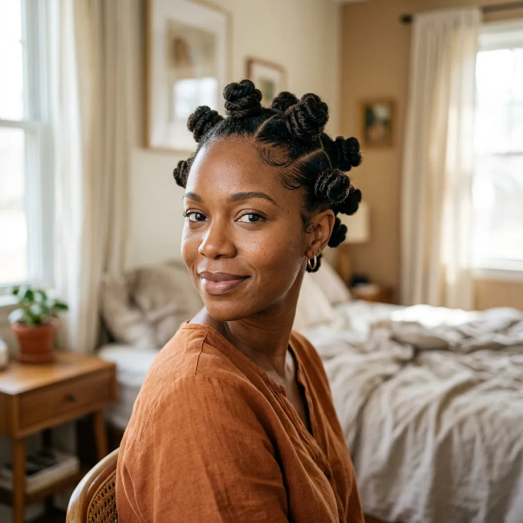 Bantu Knots Updo