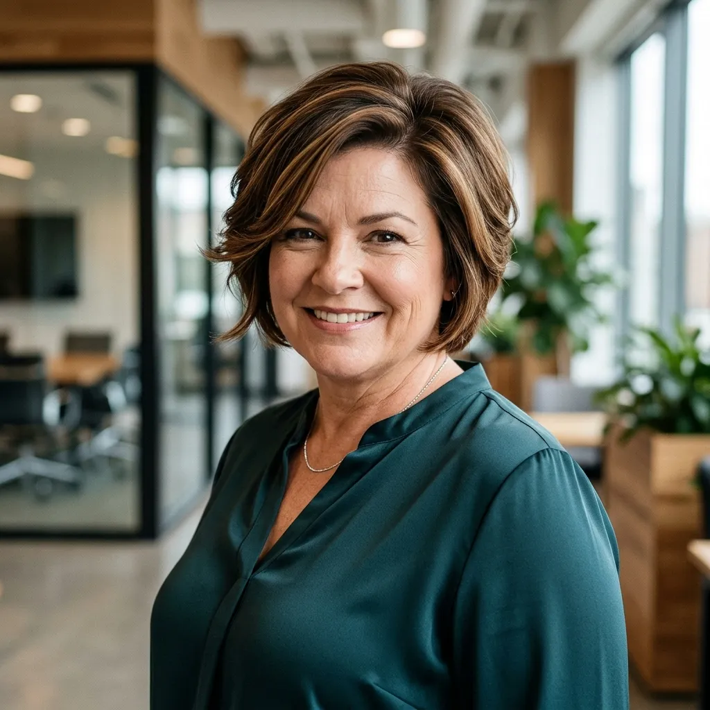 Side-Parted Voluminous Short Layers