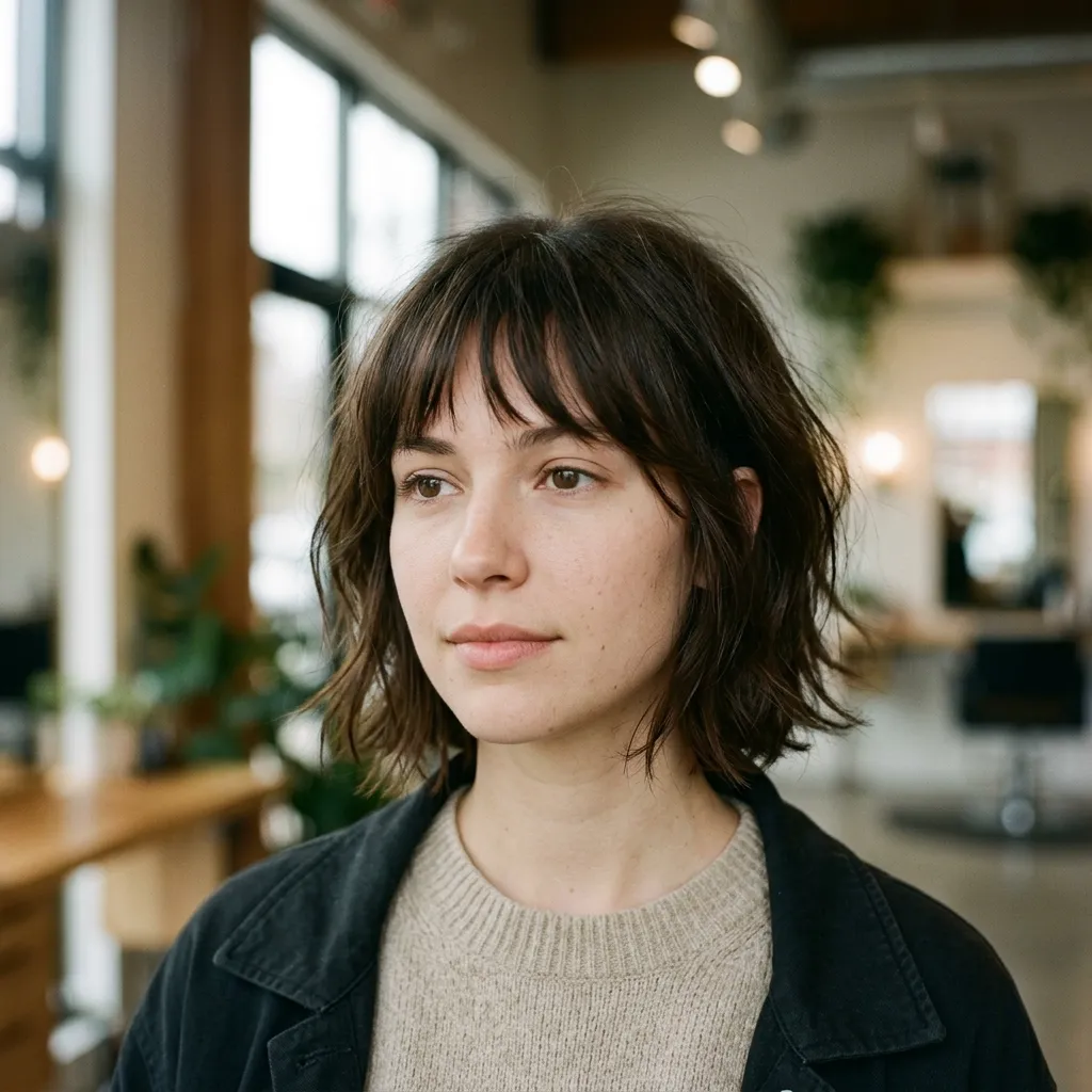 Textured Bob with Birkin Bangs