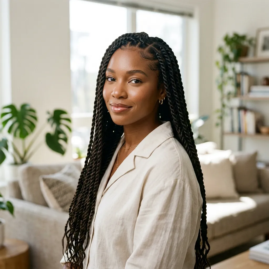 Senegalese Twists hairstyle for young women