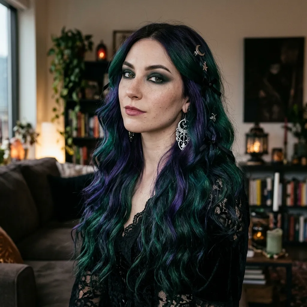 Vivid Colored Witch Hair
