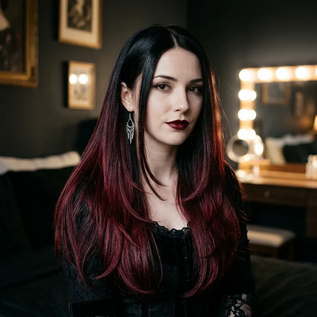 Deep Red and Black Sleek Layers