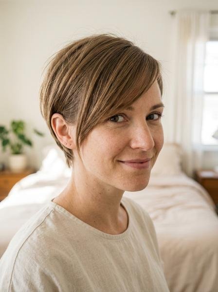 Long Pixie With Side-Swept Bangs