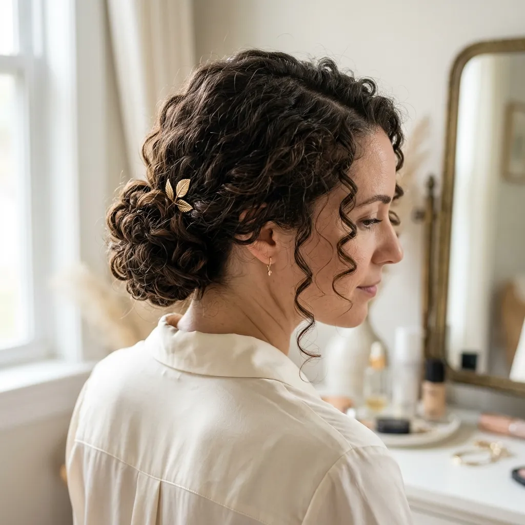 Low Curly Bun