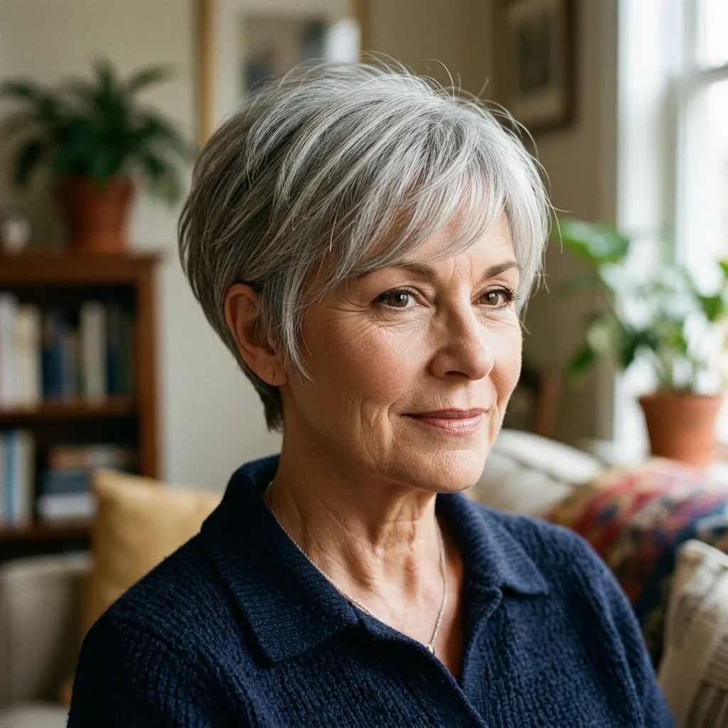 Wedge with Side-Swept Bangs