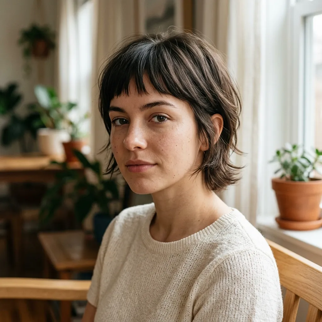 Soft Textured Short Shag with Micro Fringe