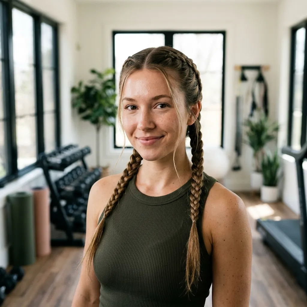 Two French Braids hairstyle for young women