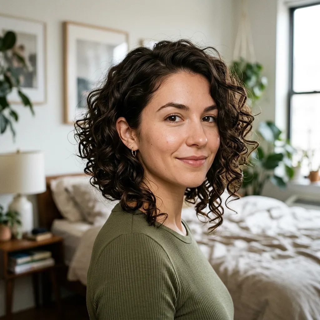 Inverted Curly Bob