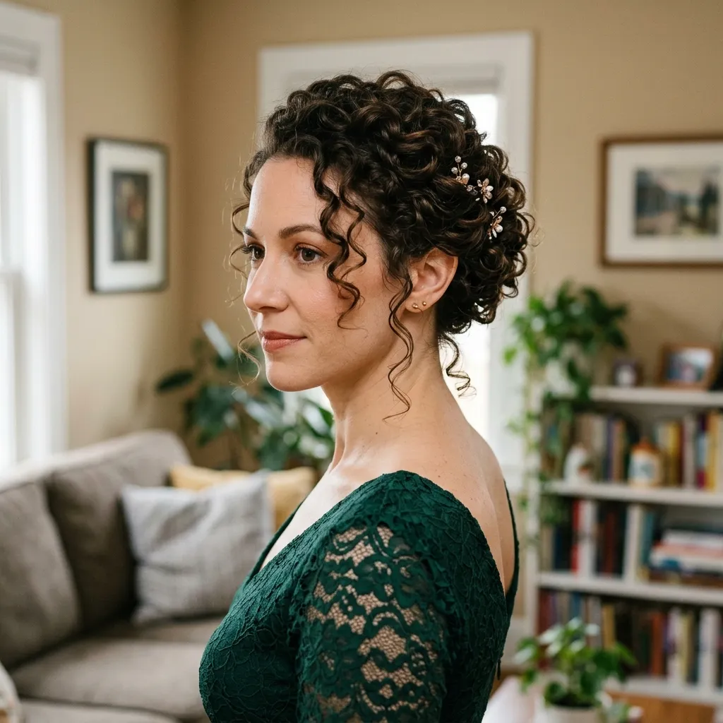 Pinned Curl Updo