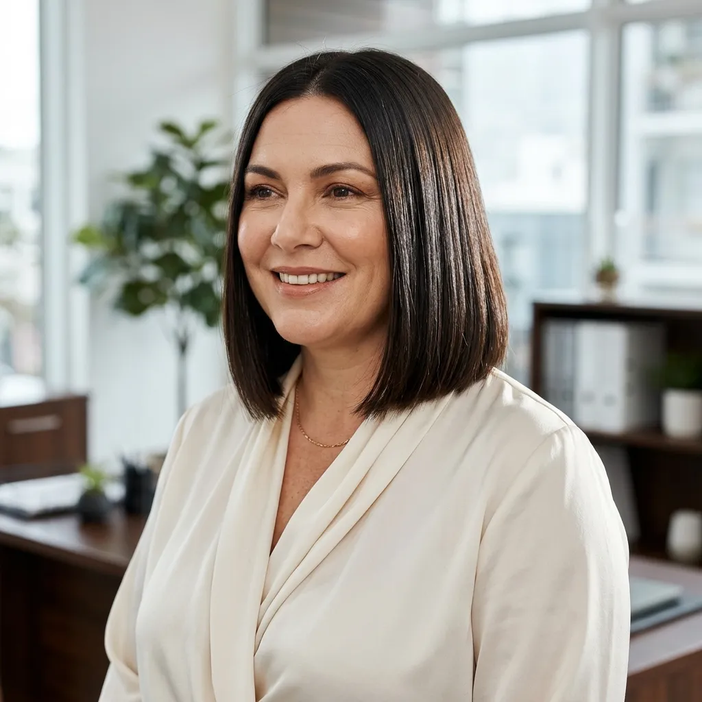 Chin-Length Blunt Bob