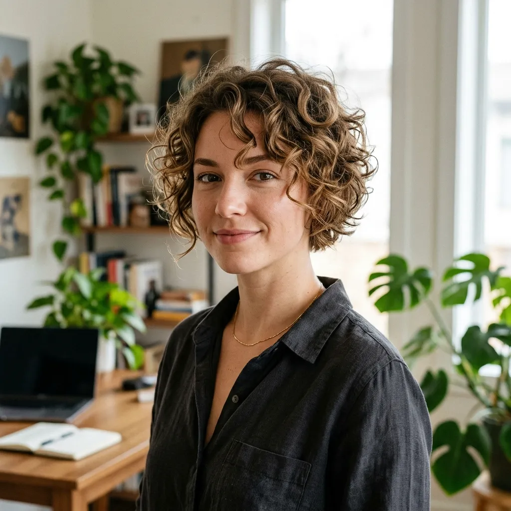 Layered Curly Crop