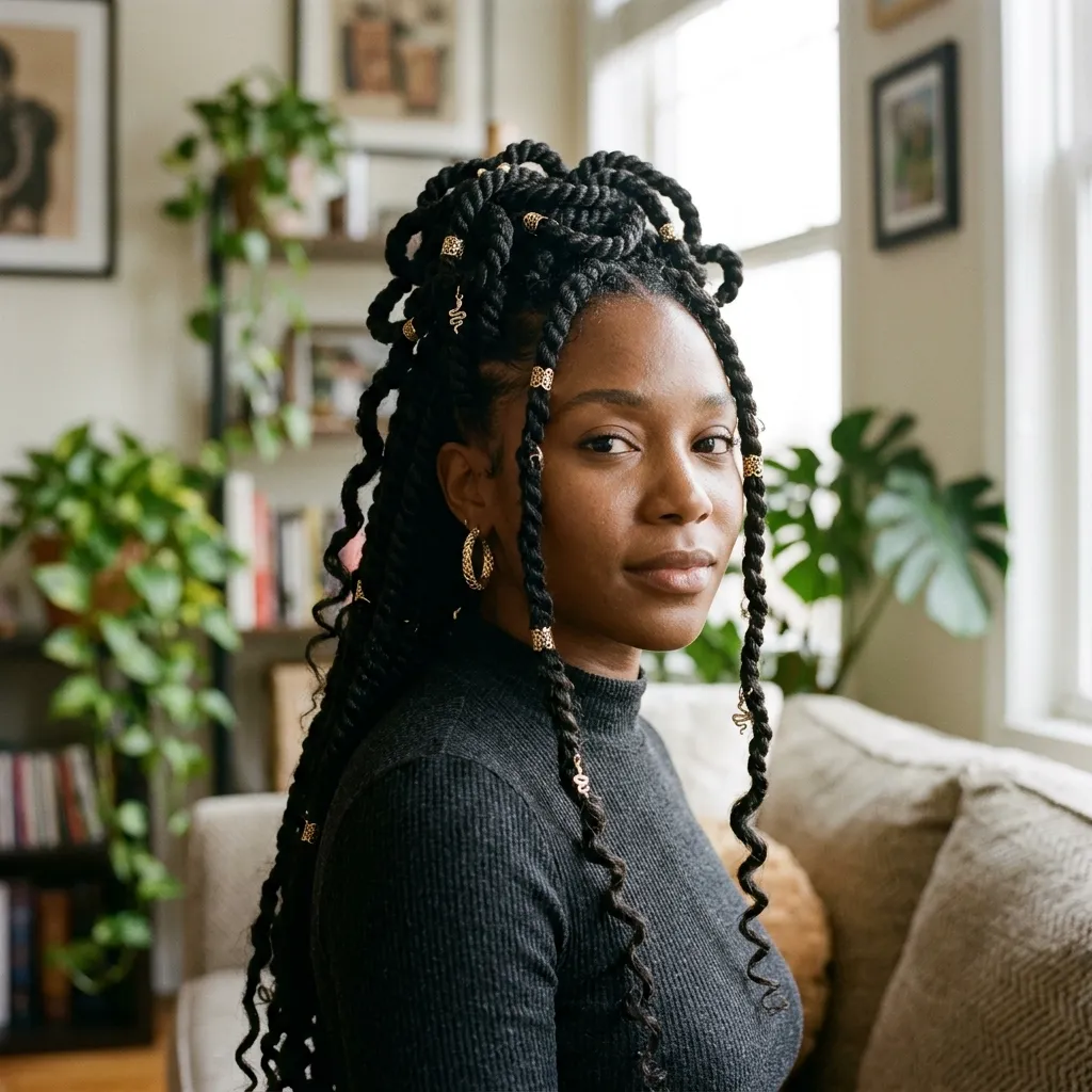 Rope-Twist Serpent Braids