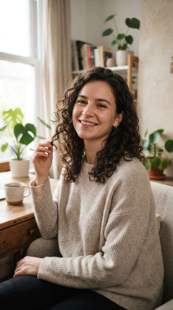 Air-Dried Curls With Natural Definition