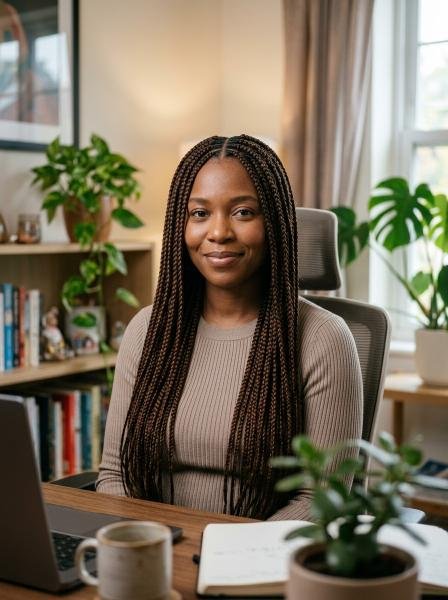 Chocolate-Brown Box Braids