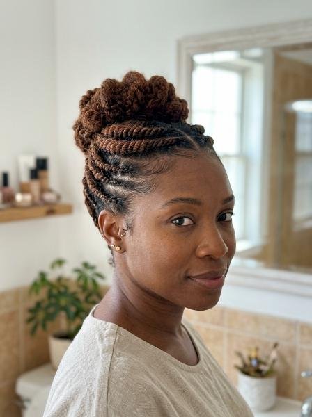 Cinnamon Flat-Twist Updo