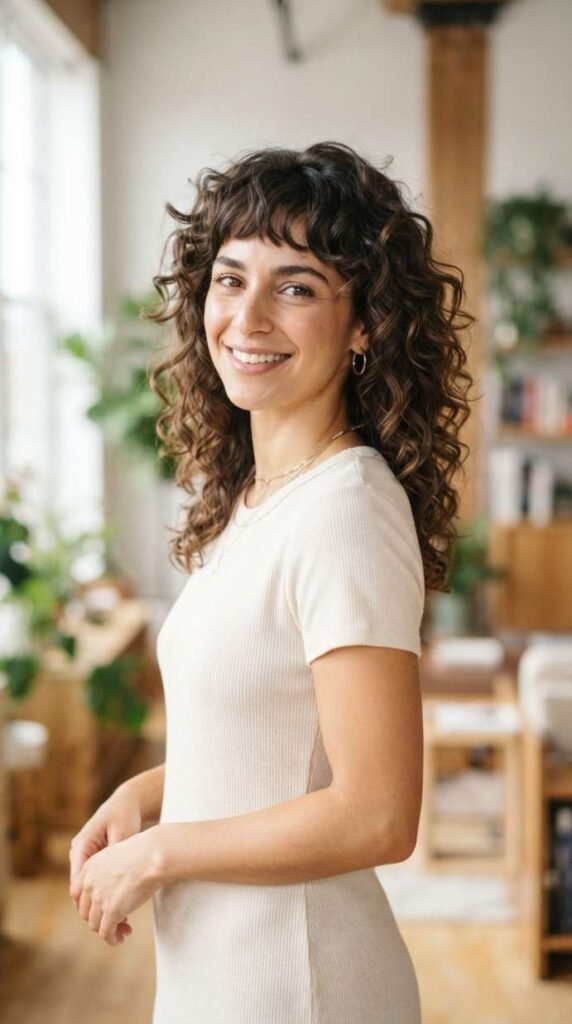 Curly Butterfly Cut With Plenty of Volume