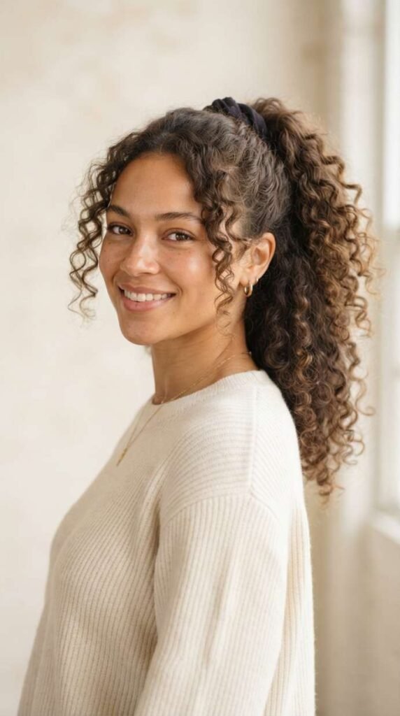 Curly Ponytail for Everyday Wear