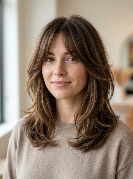 Curtain Bangs With Layers